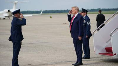 Trump promueve varias teorías conspirativas durante su campaña por la reelección./AFP.