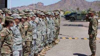 Más de 50 agentes de la Guardia Nacional se sumaron a la Patrulla Fronteriza en San Diego./AFP.