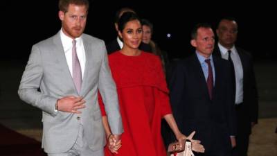 (FILES) In this file photo taken on October 15, 2019 Britain's Prince Harry, Duke of Sussex, and Britain's Meghan, Duchess of Sussex attend the annual WellChild Awards in London. - Prince Harry's wife Meghan has returned to Canada following the couple's bombshell announcement that they were quitting their frontline royal duties, their spokeswoman said on January 10, 2020. The Duke and Duchess of Sussex spent an extended Christmas break in Canada with their baby son Archie, before returning to break the news that they wanted to 'step back' from their roles as senior members of the Royal family. (Photo by TOBY MELVILLE / POOL / AFP)