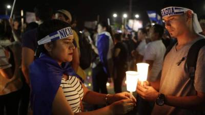 Los nicaraguenses exigen justicia por la muerte de 34 manifestantes durante las violentas protestas en ese país./AFP.