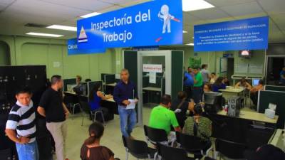 Oficinas regionales del Ministerio del Trabajo, ubicadas en San Pedro Sula.