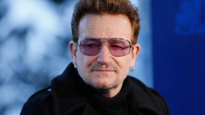 El cantante irlandés Bono, del grupo U2.