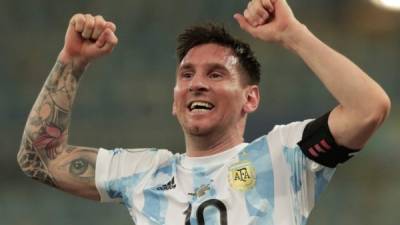 Messi y Argentina han festejado por todo lo alto la obtención de la Copa América. Foto EFE.