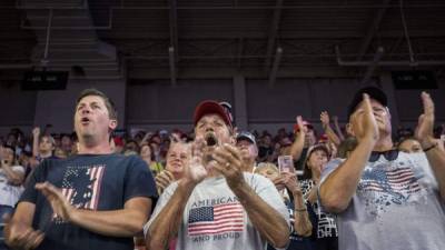 Seguidores de Trump durante un evento de campaña en Carolina del Norte./AFP.