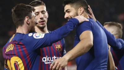 Barcelona cuenta con 25 títulos de Liga y está a un partido de amarrar su campeonato 26. FOTO AFP