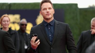 Chris Pratt a su llegada a los MTV Movie And TV Awards 2018 en Santa Monica, California.// Foto AFP/ Christopher Polk.