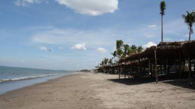 Panorámica de una playa en Cedeño, Choluteca, en el Pacífico hondureño.