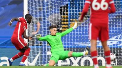 Sadio Mané marcó un doblete ante Chelsea. Foto AFP.