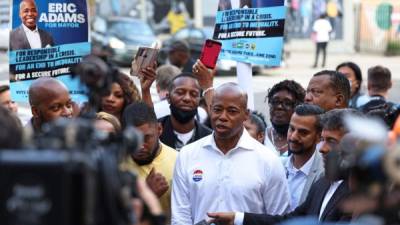 Eric Adams es uno de los candidato favoritos para sustituir a Bill de Blasio en la Alcaldía de Nueva York./AFP.