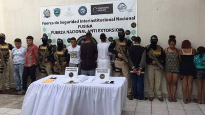 Las nueve personas fueron detenidas en varios puntos de Tegucigalpa.