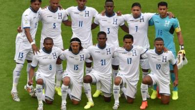 La foto oficial de los jugadores de Honduras en el Mundial de Brasil 2014.