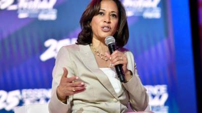 La fiscal y senadora de California, Kamala Harris, lidera los sondeos de intención de voto para las primarias demócratas./AFP.