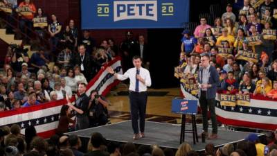 El precandidato demócrata Pete Buttigieg es uno de los favoritos para alzarse con la victoria en Iowa./AFP.