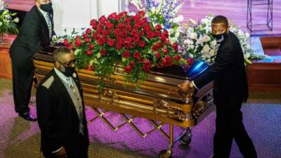 El funeral de Floyd se llevó a cabo este jueves en Minneapolis, ciudad donde murió la semana pasada tras un violento arresto./AFP.