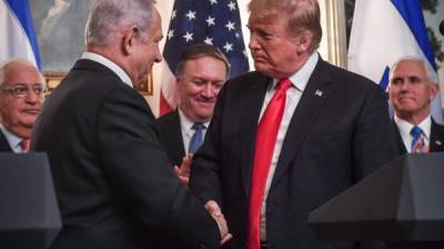 El presidente Trump recibió al primer ministro de Israel, Benjamín Netanyahu. AFP