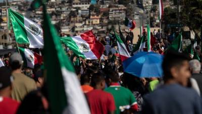 En Tijuana han protestado contra la caravana de migrantes. Foto: AFP