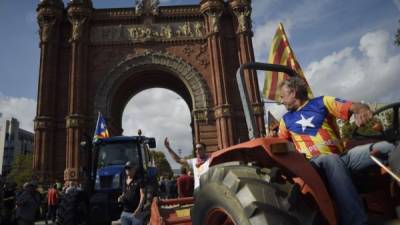 Los independistas catalanes esperan expectantes las declaraciones de Puigdemont.