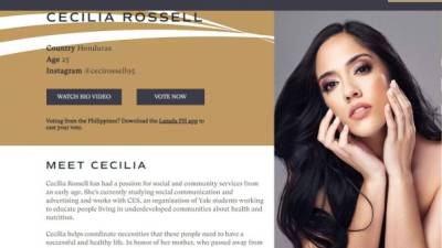 Para votar por la Miss Honduras Universo 2021, Cecilia Rossell, descargue la app Miss Universe en su App Store o Play Store.