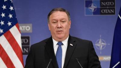 Pompeo tomó el avión a las dos horas de haber sido juramentado como Secretario de Estado, pero antes hizo una escala en Bruselas, sede de la Otán.