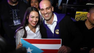 La joven Alexandria Ocasio-Cortez, de origen puertorriqueño. Foto: AFP