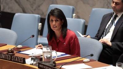 La embajadora de los Estados Unidos ante la ONU, Nikki Haley, agregó entre las prioridades de su país el combate a Estado Islámico.