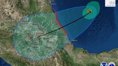 Se espera que el huracán impacte las costas de Veracruz.