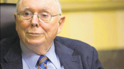 Charlie Munger, vicepresidente de la junta de Berkshire Hathaway.