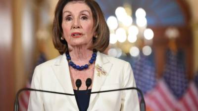 La líder demócrata, Nancy Pelosi, anunció este jueves que presentarán cargos contra Trump para iniciar un juicio político./AFP.