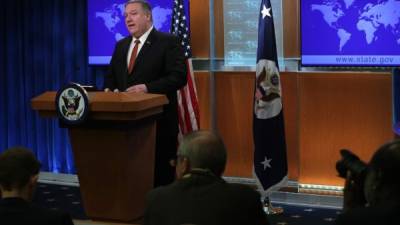 Pompeo afirmó que EEUU decidió retirar a sus diplomáticos de la embajada tras agravarse la crisis en Venezuela por un apagón nacional./AFP.