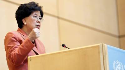 Margaret Chan, directora general de la OMS, disertó ayer en la Asamblea Mundial de la Salud. Foto: EFE/Salvatore Di Nolfi