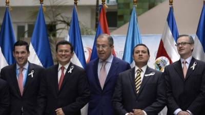 Los cancilleres centroamericanos se reunieron esta tarde con el ministro de Exteriores ruso, Serguei Lavrov.
