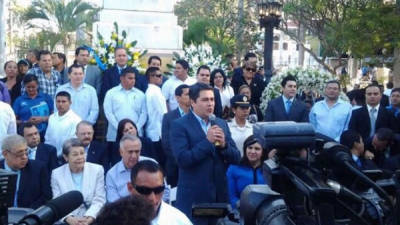 El Presidente de Honduras formó parte de las celebraciones de su partido.