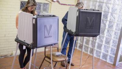 Los electores de Indiana votaban este martes en las primarias estadounidenses. Foto: AFP