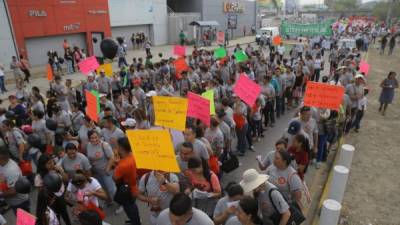 Video de protesta en San Pedro Sula, zona norte de Honduras.