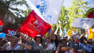 El jueves fue el cierre de campaña de la candidata Michelle Bachelet.