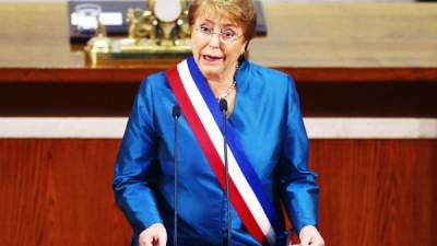 La presidenta de Chile, Michelle Bachelet. Foto: EFE/Sebastián Silva