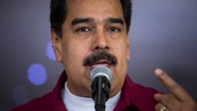 El presidente de Venezuela, Nicolás Maduro, ofrece una rueda de prensa hoy, viernes 20 de abril de 2018, en el Aeropuerto Internacional de Maiquetía, que sirve a Caracas (Venezuela). EFE