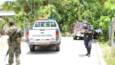 Lugar donde ocurrió el incidente delictivo en el occidente de Honduras.