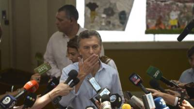 El opositor Mauricio Macri se mostró feliz al conocer las resultados.