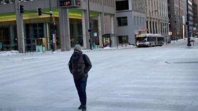 En Chicago, las temperaturas descenderán hasta los -40 grados centígrados este miércoles./AFP.