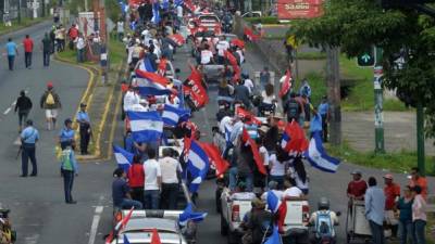 Progobiernos salieron a las calles en Nicaragua. / AFP PHOTO / MARVIN RECINOS