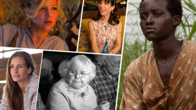 Las actrices Lupita Nyong'o, Jennifer Lawrence, June Squibb, Julia Roberts y Sally Hawkins.