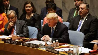 Trump arremetió contra China, Irán y Venezuela durante su primer Consejo de Seguridad en la ONU./AFP.