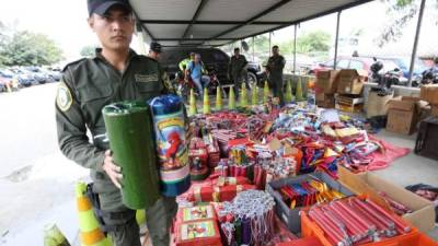 La pólvora decomisada será destruida tal como hacen todos los años.