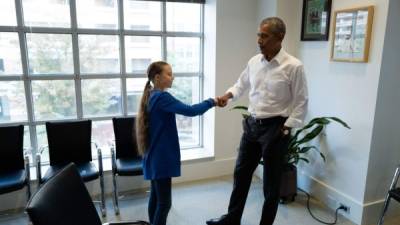 El ex presidente estadounidense destacó el liderazgo de la adolescente sueca./AFP.