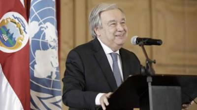 En represalia, Moscú cerró el consulado general estadounidense en la segunda ciudad del país, San Petersburgo.En la imagen:el secretario general de la Organización de las Naciones Unidas (ONU), António Guterres. EFE/Archivo