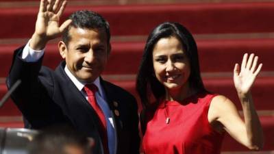 Ollanta Humala y su esposa Nadine Heredia.
