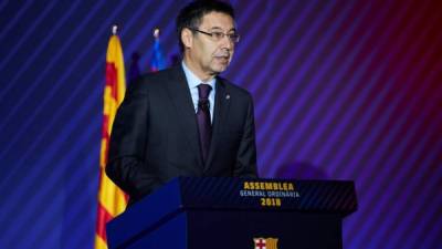 El presidente del FC Barcelona, Josep María Bartomeu. EFE/Alejandro García/Archivo