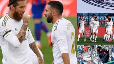 El Real Madrid ganó 3-1 al Eibar este domingo en el regreso de la Liga de España. El partido tuvo momentos curiosas que a continuación te detallamos con imperdibles imágenes de lo que pasó en el encuentro. Fotos AFP y EFE.