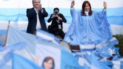 Dupla. Los Fernández prometen sacar a Argentina de la crisis económica en la que se encuentra sumida. Foto: AFP